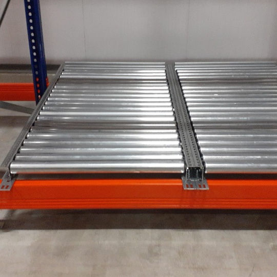 PUSH-BACK palletrekken met rollenbanen